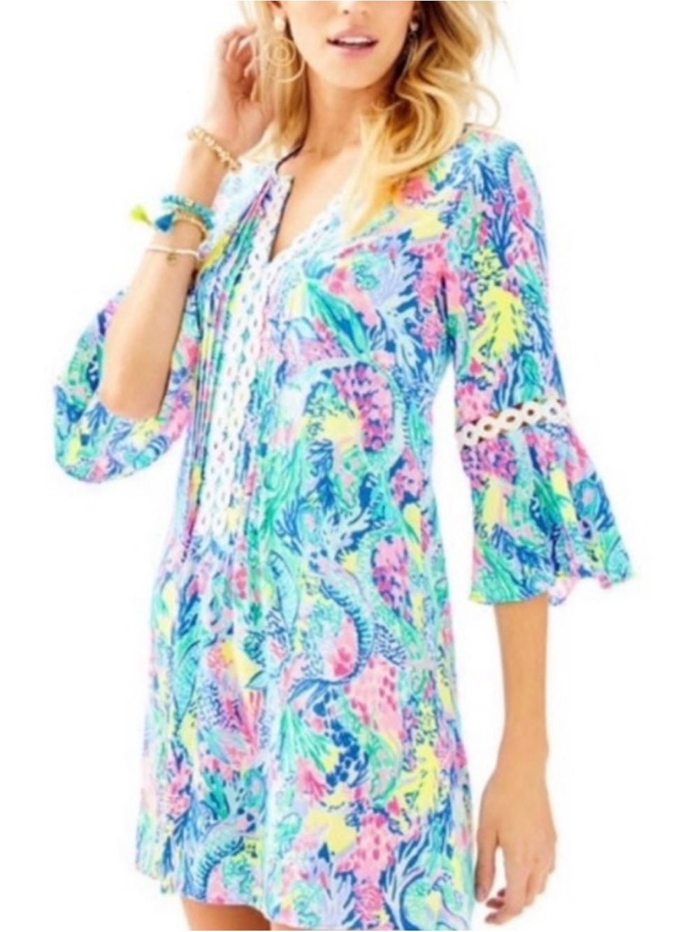 🌸 Lilly Pulitzer Hollie Tunic Dress in Mermaid's Cove